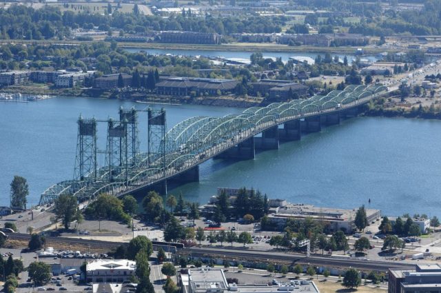 The Interstate Bridge carries Interstate 5 over the Columbia River, connecting North Portland and Vancouver, Washington.LC- Staff
