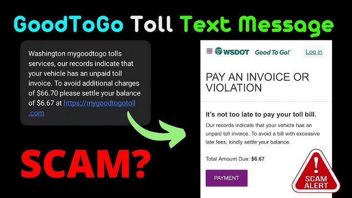 WSDOT wants drivers to be on the lookout for WA toll scam